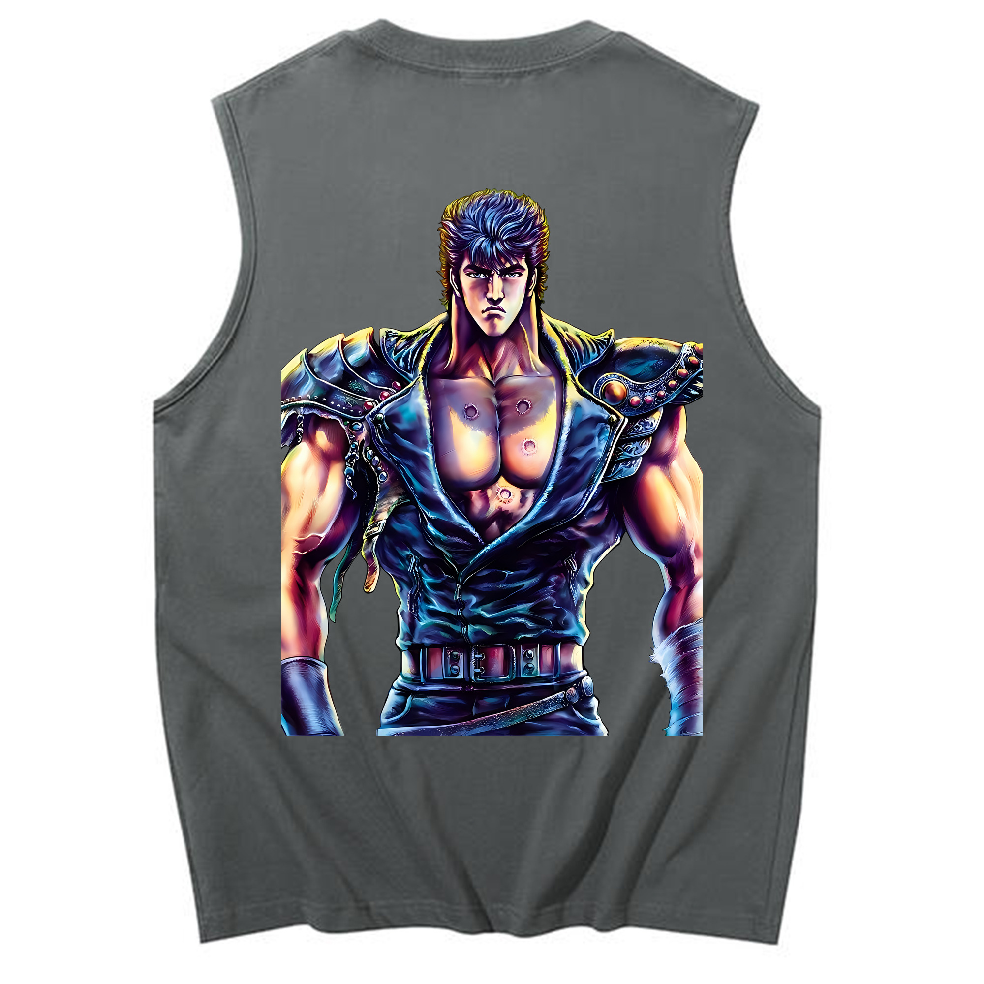（画像用） 北斗の拳 Fist of the North Star コットン100％タンクトップ（背面プリント）